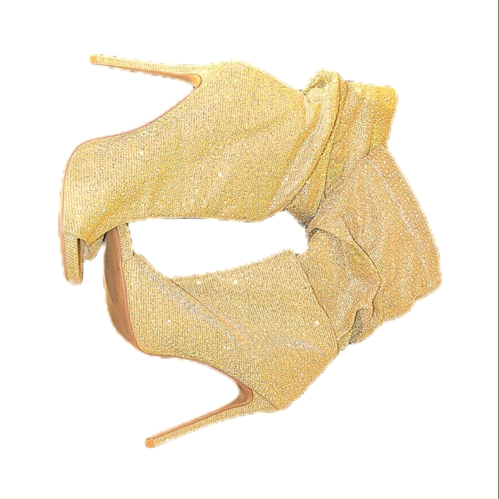 Sparkly bling stiletto Booties, worn once, pristine condition, 8.5,  bling par…